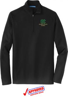 Port Authority Mens Mesh 1/2-Zip, Black
